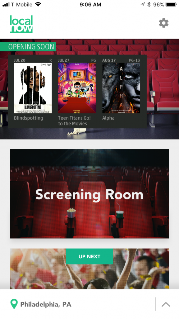 Screening Room in app shot